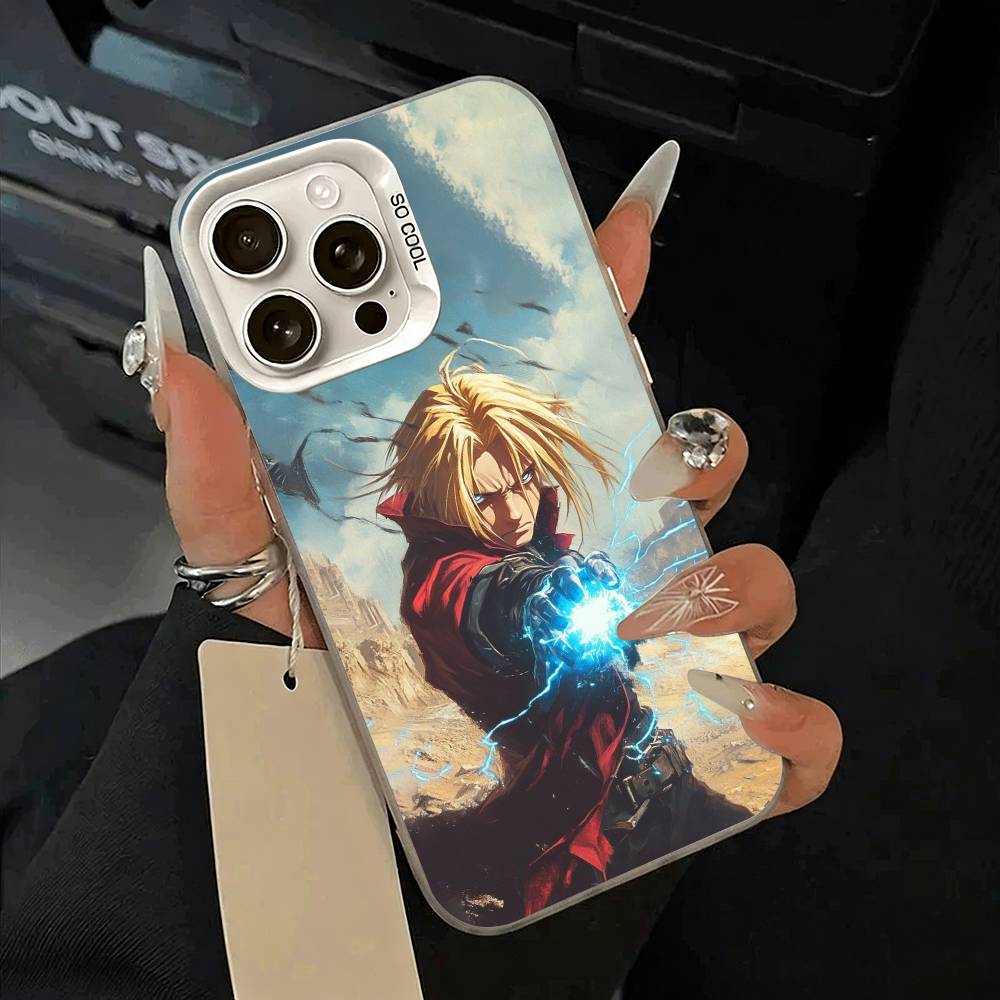 Coque de téléphone populaire anime-F-Fullmetal -Alchemist Pour IPhone 17 Air 16 15 14 13 12 11 Pro Max Blanc Argenté Coque Rigide