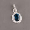 London Blue Topaz Edelsteen 925 Sterling Zilveren Sieraden Handgemaakte Hanger 1.20" PP-7-5