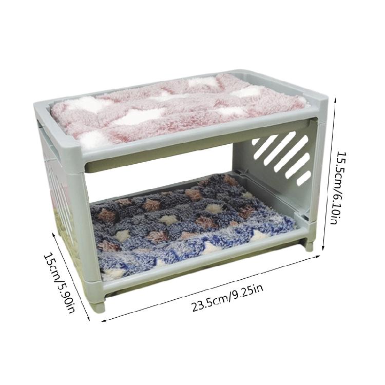 Hamster Bunk Bed Small Animals Corner Warm Bed House Nest Accessories