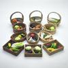 Miniature Dollhouse Handmade Vine Woven Basket Simulation Vegetable Storage Basket DIY Doll Accessory Decor