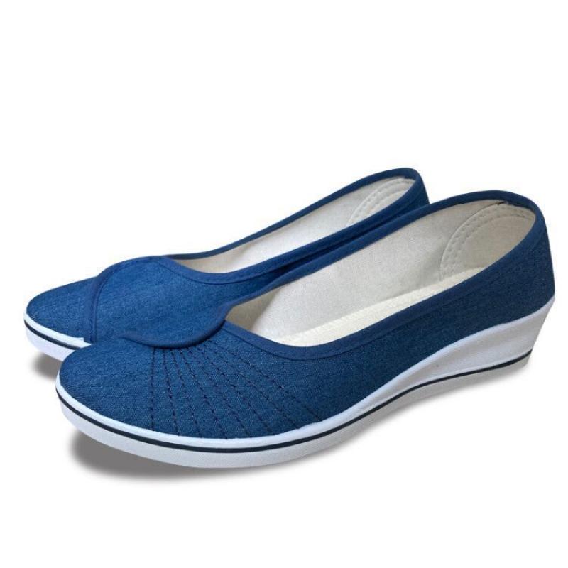 Nurse Shoes Female Slope with Beauty Shoes Flat Bottom Female Shoes Old Beijing Cloth Shoes