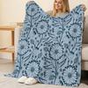 Floral Plush Fleece Blanket Soft Cozy Skin-friendly, Warm Breathable, All Season Use for Bedroom & Sofa Home Decor, Ideal for Christmas & Halloween