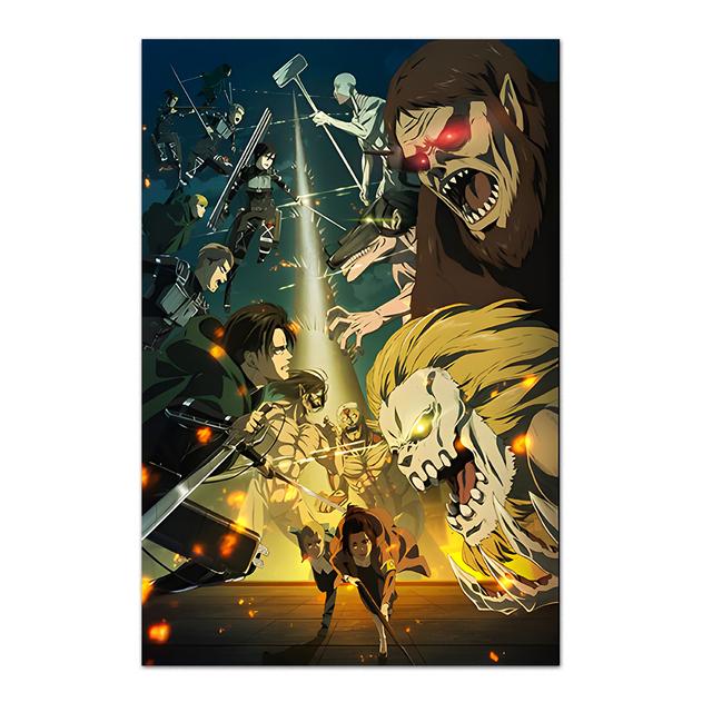 Anime Attack Titan Poster Levi Allen Mikasa Karakter Thuis Wall Art Canvas Schilderij Afdrukken Foto Slaapkamer