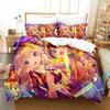 Kawaii Akai Haato Bedding Set Printed Bed Set With Pillowcase Bed Duvet Cover Soft Queen King Size Bedclothes Home  Bed