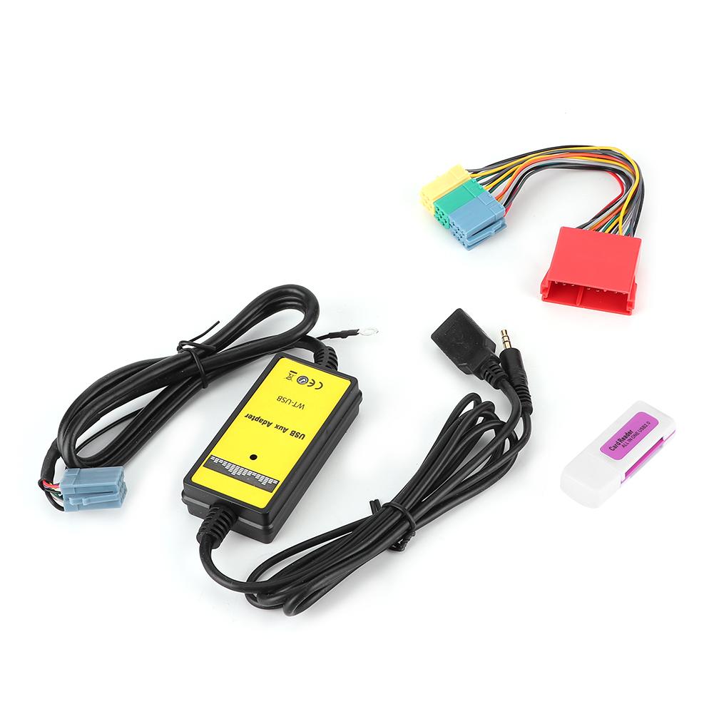 8Pin CD Changer Adapter 20Hz‑20KHz MP3 USB Audio Car AUX Interface Fit for Seat