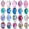 Authentic Certified Pink Glass Bead Blue Romantic Bead Charms Compatible With Bracelets Charm Bead Charms Copper Women Diy Jewellery Making