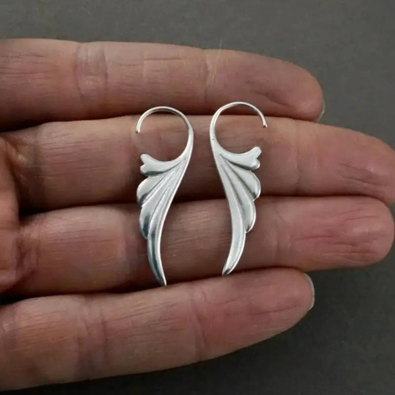 Chic Angle Wing Design Drop Earrings for Women Minimalist Silver Color/Gold Color Feather Dangle Earrings Fashion Jewelry