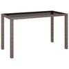 6 Piece Garden Dining Set with Cushions Poly Rattan Brown