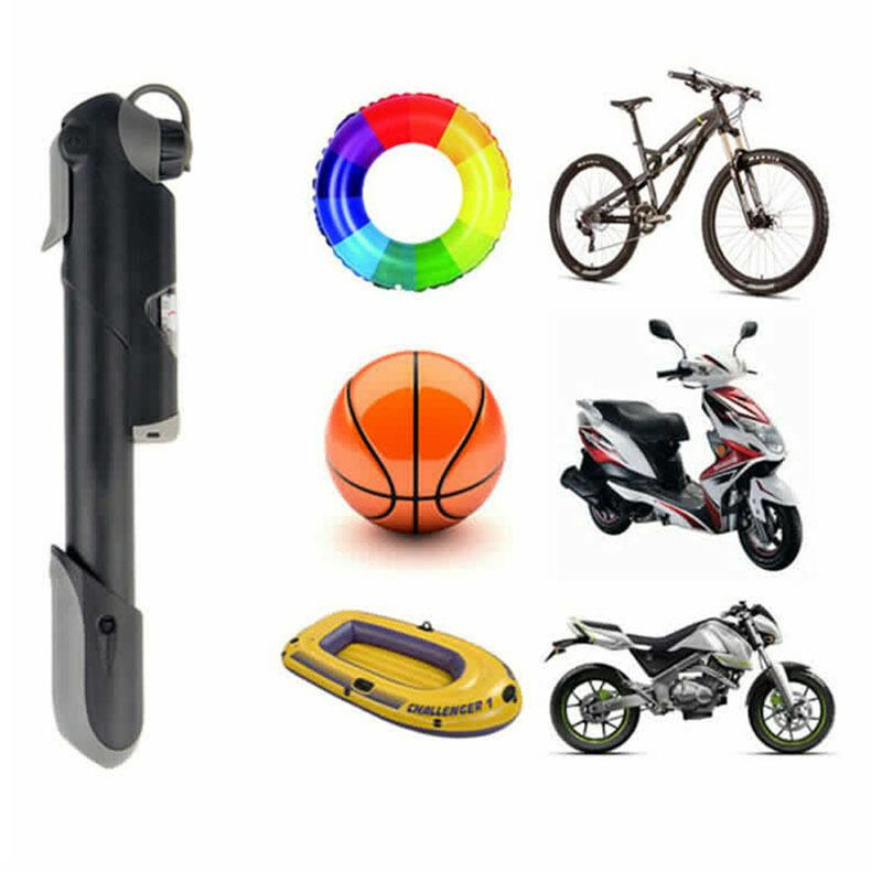 Bicycle Mini Portable Pump for Schrader & French Valve - Mountain & Road Bike Inflation