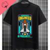 Funny Aerospace Engineer Graphic Tshirt with Crazy Enough To Blast You Into Space Slogan Pure Cotton Short Sleeve Casual Tee