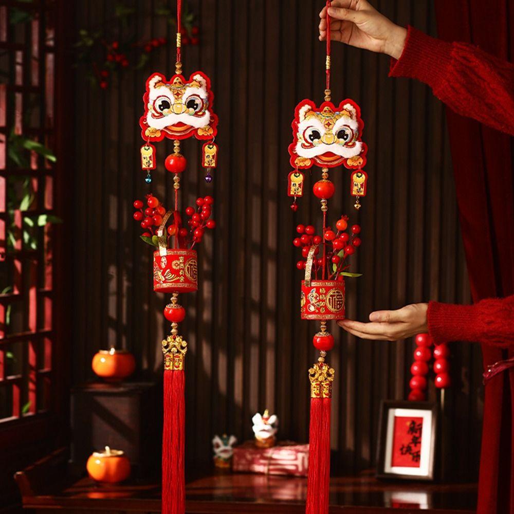 New 2026 New Year Pendant Year of the Horse Spring Festival Decor Red Lucky Entrance Door Decor for Living Room