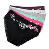 6 pçs/lote roupa interior feminina calcinha de algodão meados de ascensão flores impressão rendas sexy briefs plus size senhoras calcinhas para mulher
