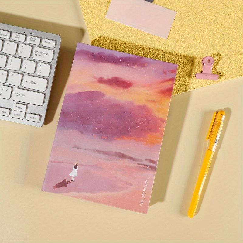 Full Color Page Notebook Beautiful Cute Diary Sheets Student Hardcover Notepad