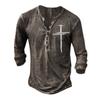 Mode-T-shirt met lange mouwen en grafische print voor heren Lente- en herfstsweatshirt met lange mouwen en print