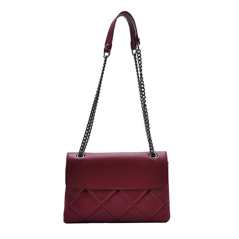 Rhombus Bag Women's Chain Shoulder Armpit Bag New Popular Messenger Bag Simple and Fashionable Small Square Bag