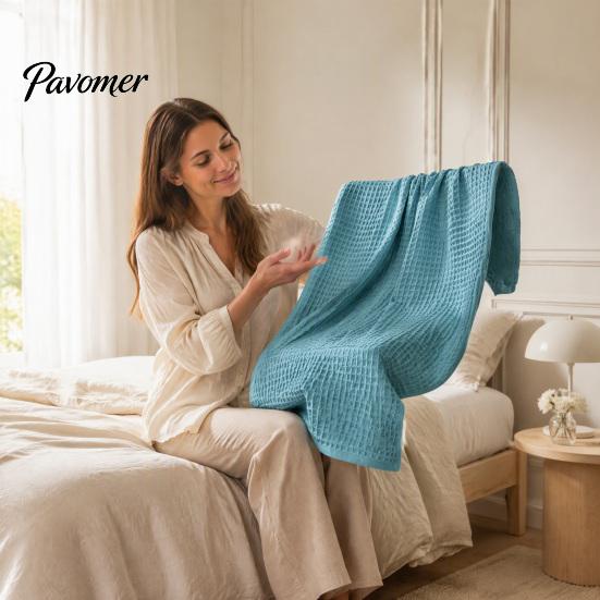 Comfortable Bath Towel Set Cotton Waffle Towel, Large Absorbent Quick Dry Shower for Luxury Towels Bathroom Adults, Soft Thickened Skin Friendly Home