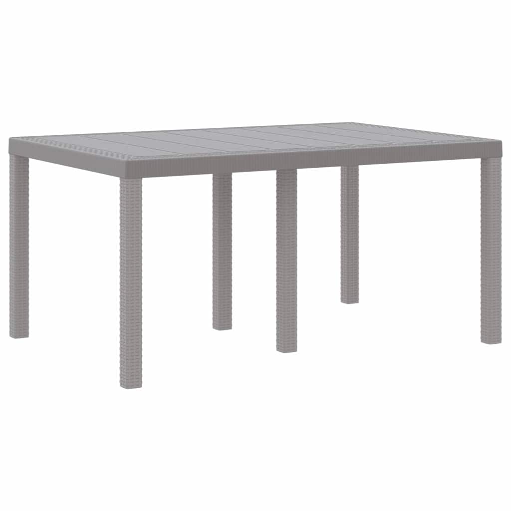 Garden Dining Set 5 Pieces Light Grey Poly Rattan