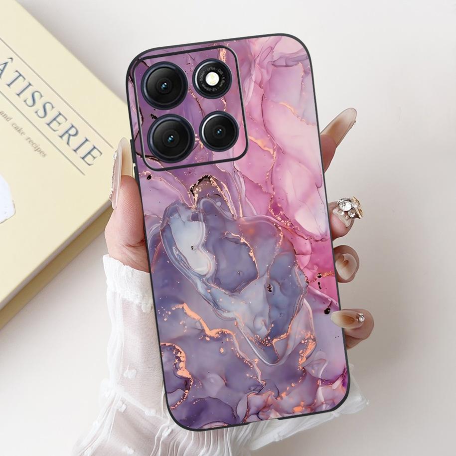 For Motorola Moto G86 Power Case Popular Flower Space Soft Black Silicone TPU Funda For Moto G86 Power 2025 Bumper G86Power Case
