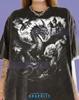 Dragon Fantasy Creature Mythical Beast Medieval Castle Comfort Colors® Tshirt, Dark Fantasy Gothic Art Dragon Lover Black And White Tees,