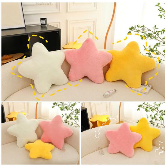 Fluffy Pillow Soft Star Cute Sleeping Throw Cushion Sofa Couch Bed Decoration Pentagram Shape Pp Cotton Stuffed Toy Girlfriend Kids Gift