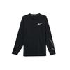 Pro Dri-Fit Logo Patchwork Slim Fit Langarm-T-Shirt Herren Oberteile Schwarz DD1980-010