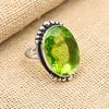 Aufwendiger Peridot-Edelstein, handgefertigter Ringschmuck aus 925er Sterlingsilber