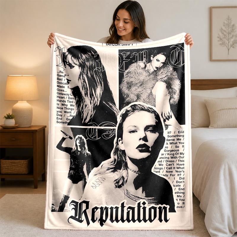 Taylor Swift Spausdintas Flanelinis Antklodė Jaukus Šiltas Pliaušinis Mėtomas Antklodė Lovai Sofai Foteliui Vidaus Namų Naudojimui