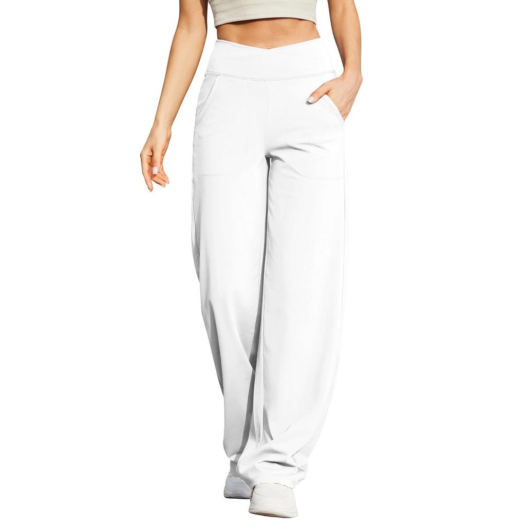 Wide Leg Pants For Women Yoga Pants High Waist Sweatpants With Pockets Stretch Pants Comfy Workout Sports Sweatpants