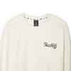 Skechers Logo Print Outdoor Casual Sports Crew Neck Pullover Sweatshirt Unisex Sweatshirt Off-White L324U109-0074