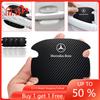 CRY1 4Pcs Carbon fiber Car Door Handle Protection Sticker Emblem Car Styling For Mercedes-Benz C180 E320 E400 E260 E300 W108 W124