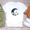 Women's T-shirt, Summer Trendy Cute Pattern, Short-sleeve Fashionable Daily Wear.