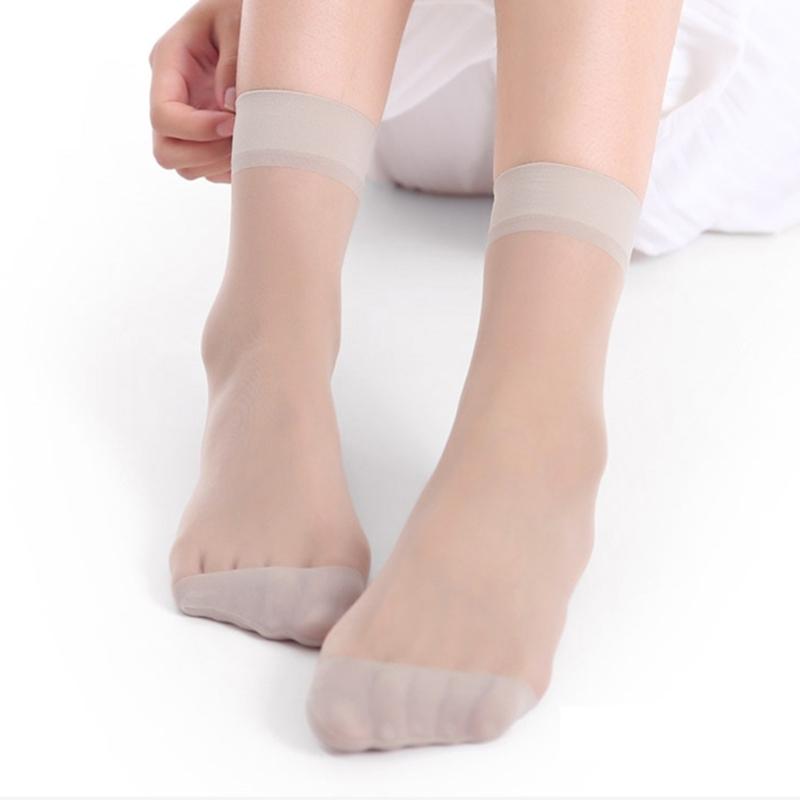 10 Pairs Women's Crystal Sheer Ankle Socks Anti Snags Comfortable Invisible Formal Ultra Thin Socks for Everyday Wear