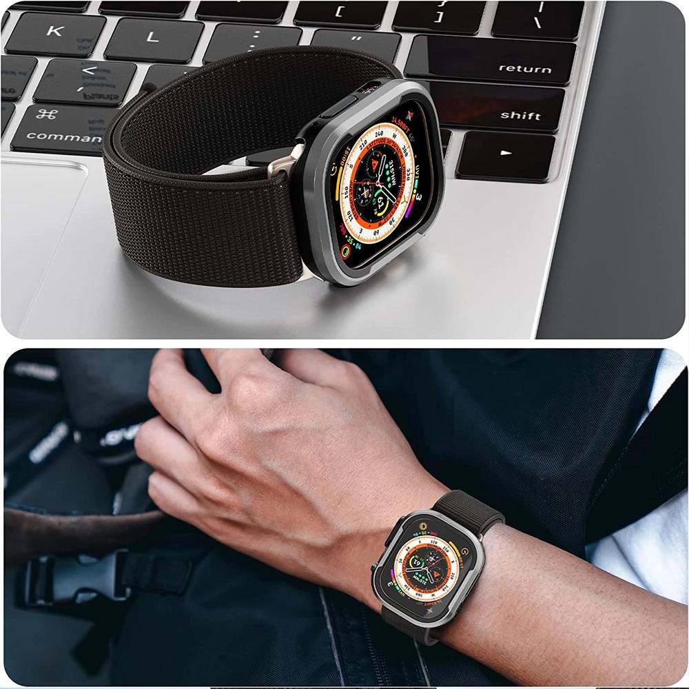 Screen Protector for Apple Watch Case Ultra 2 49mm Aluminum TPU Frame Iwatch Series 8 9 7 6 5 4 SE 45mm 41mm 44mm 40mm Cover