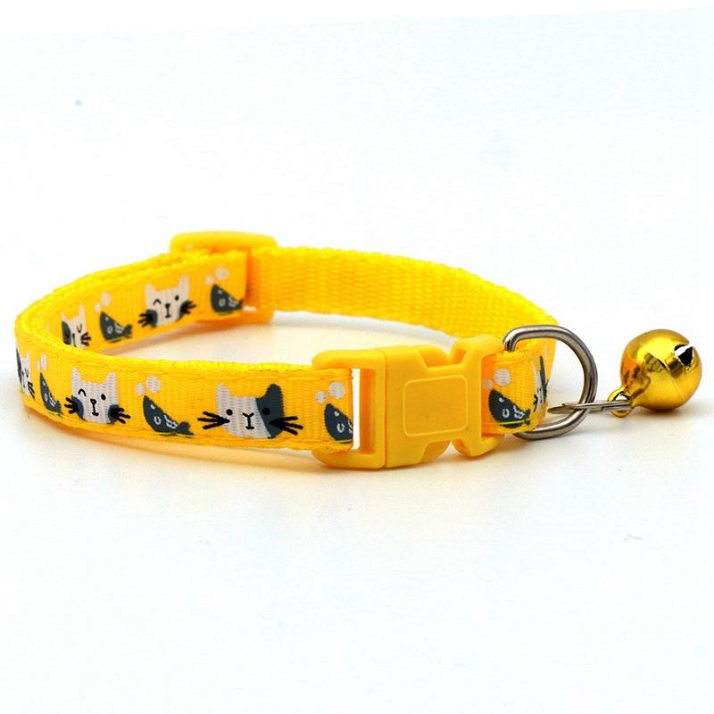 Cats Kitten Cat Collar Colorful Pattern DIY Pet Accessories Adjustable Collars Cute Bell Fashion Pet