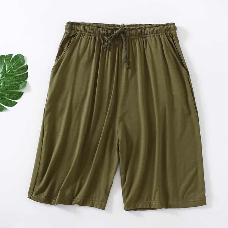 Zomer heren losse shorts dunne elasticiteit ademend stretch sneldrogend casual grote maten pyjamabroek strandshorts