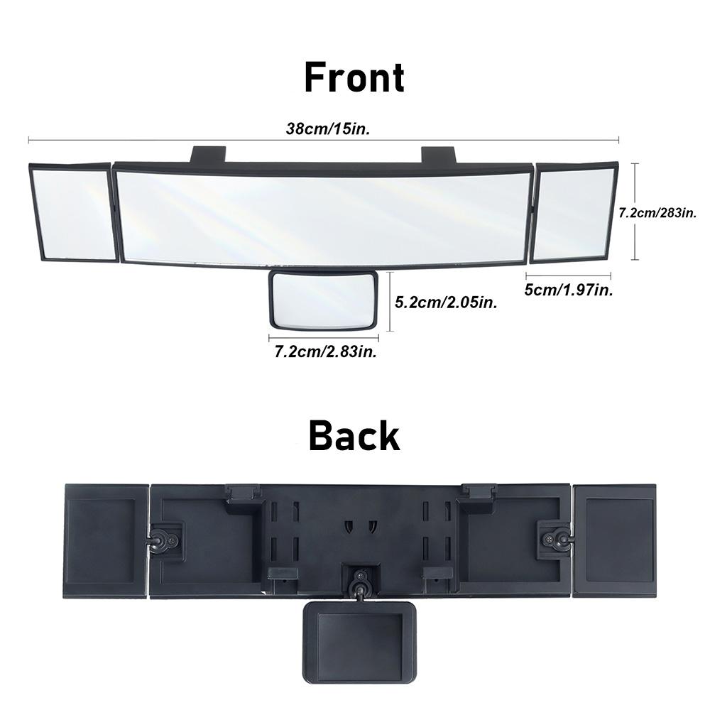 Car Mirrors Rear View Mirror 360° Wide Angle Panoramic Assisting Large Vision Interior Monitor Automotive Accessories Universal
