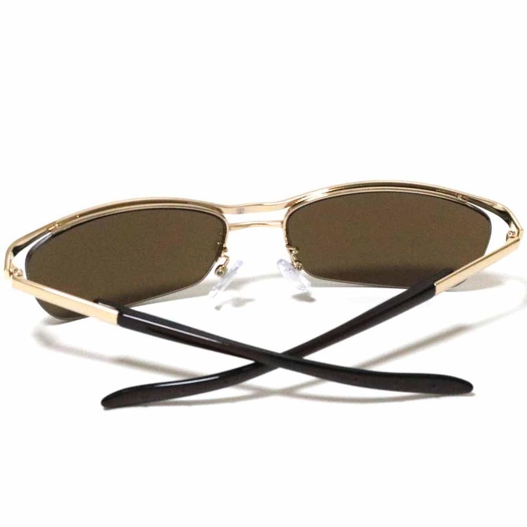 FashionBerry Gold and Brown Stylish Eyewear for Tough Slightly Bad Perfect for and Mountain UV Sunglasses, Non-Prescription, Men, Tough, Scary, Guys,