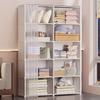Rack de Armazenamento Multifuncional Espessado: Estante, Guarda-roupa e Organizador de Brinquedos com Design à Prova de Pó e Desmontável.
