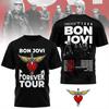 Bon Jovi Forever Tour Tshirt 2026 Summer New Unisex Women Unisex Oversized Oneck Cotton Y2k Rock Band Graphic Tshirt Fan Gift