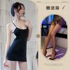 New sexy underwear ice silk suspender pajamas sexy backless dress temptation hip wrap secretary suit
