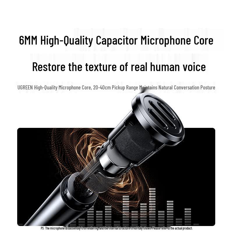 Ugreen 3.5mm Wired Desktop Condenser Microphone