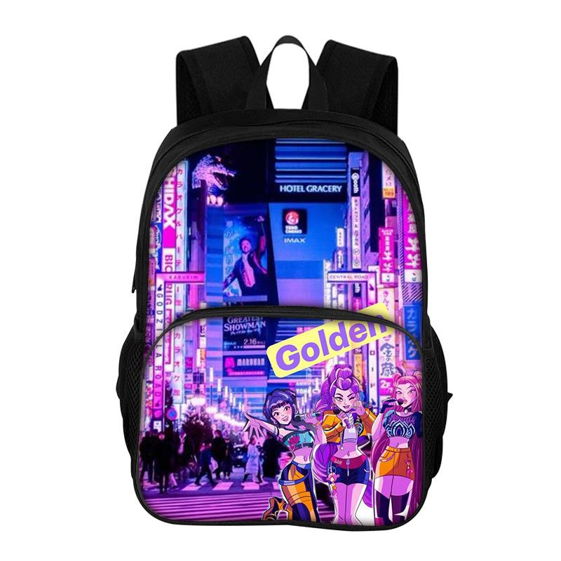 Kpop Witch Hunting Team Trendy Children's Shoulders HD Printed Large Capacity Lightweight Back Protection Student Backpack KTB