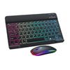 Ensemble clavier et souris Bluetooth sans fil avec rétroéclairage RVB pour iPad, téléphone, tablette, avec lumières changeantes de couleur