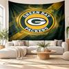 Green Bay Packers Wandteppich, Wandbehang aus weichem Stoff, Dekorative Kulisse für Schlafzimmer Heimwandkunst
