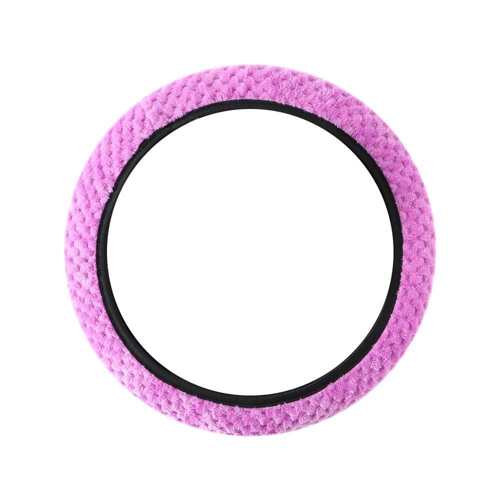 Car-styling Anti-Slip Protection Pearl Velvet Soft Warm Plush Car Steering Wheel Cover
