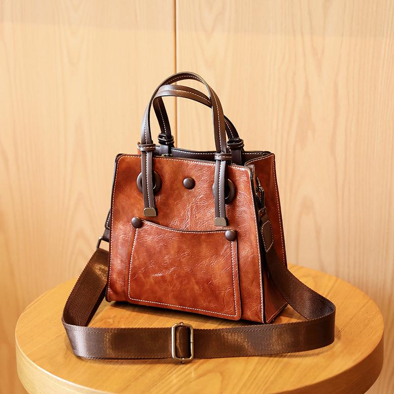 Retro Women's Bag Simple Tote Bag Popular New Shoulder Bag Urban Ladies Everything Handbag