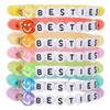 Bohemian Beaded Bracelets Set With Colorful Acrylic Round Geometric Design For Women