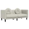 3 Piece Sofa Set with Cushions Cream Velvet