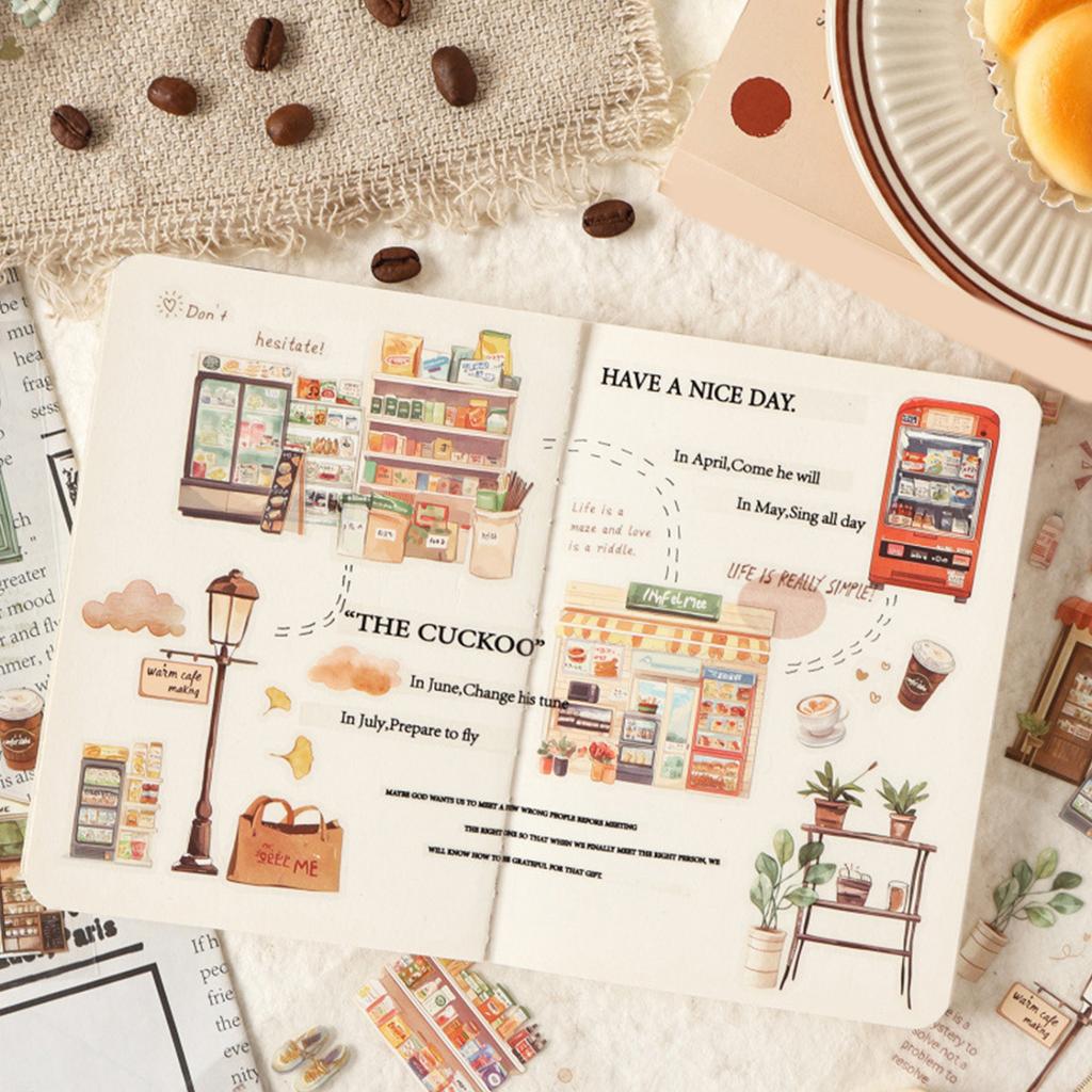 Travel Series Scrapbooking Sticker Transparents Decorative Sticker for DIY Craft Journaling Scrapbook Journal Planner