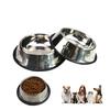Steel Stainless Pet Dog Bowl Food Storage Container Dog Food Bowl Water Bottle Pet Bowl Feeder Dish For Small Large Dogs Cats